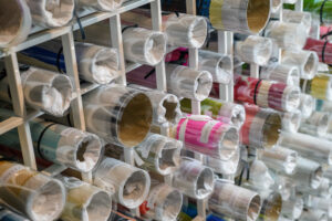 Foulard sur rouleau pour conditionnement