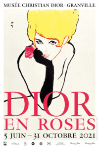 Affiche de l'exposition Dior en roses