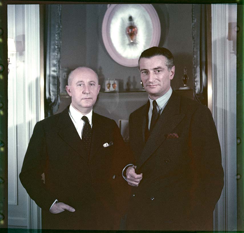 Christian Dior et Serge Heftler-Louiche, créateurs des Parfums Christian Dior